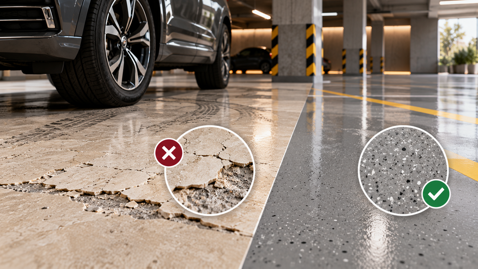 میکرواستون برای کف پارکینگ؛ چرا مناسب نیست و چه جایگزینی بهتر است؟